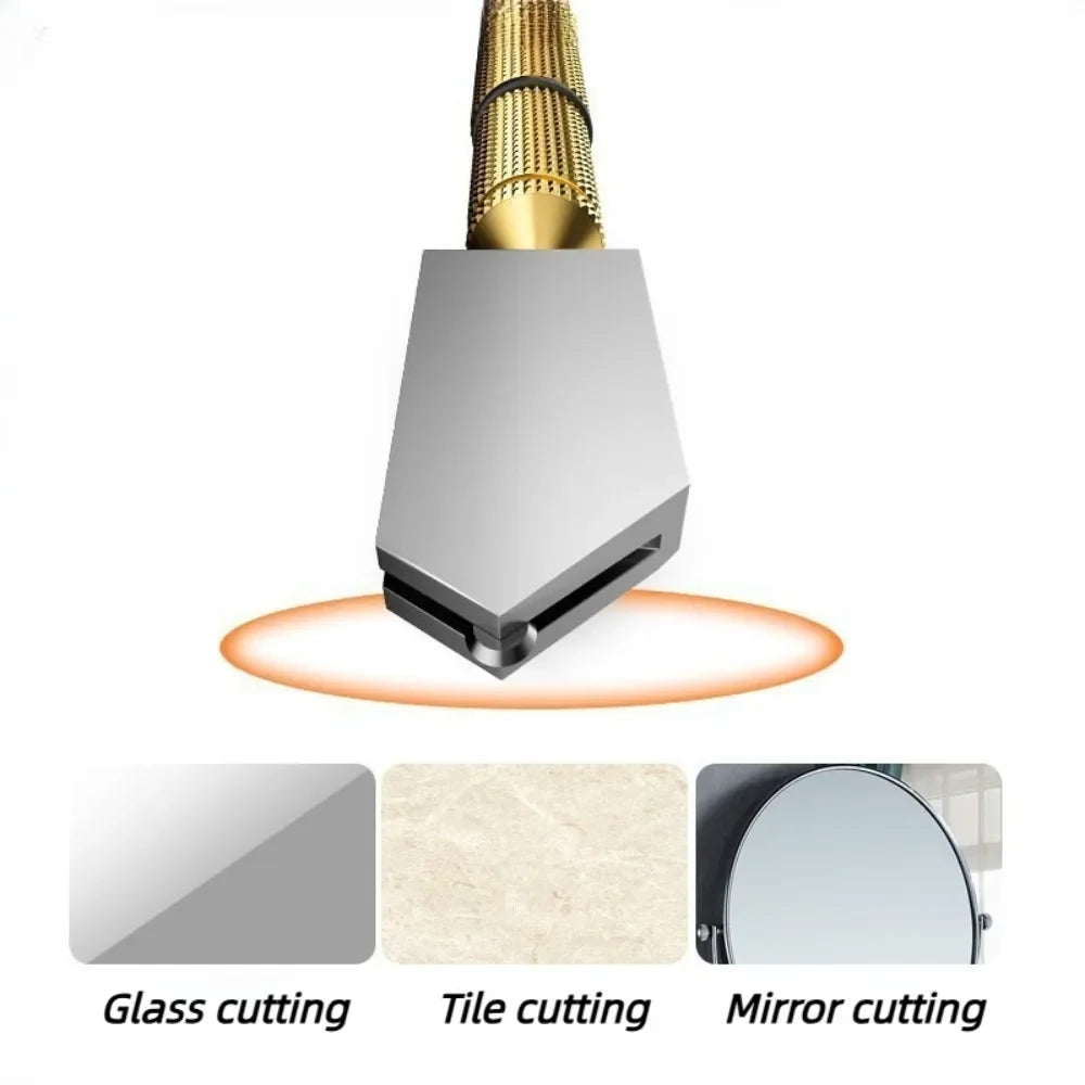 Portable Diamond Glass Cutting Tool 175mm, Non-Slip Handle