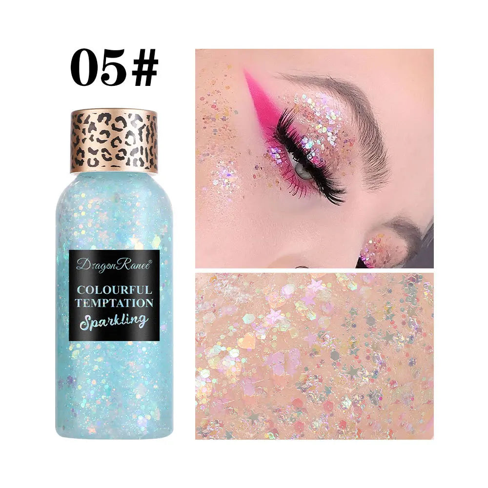 Eye Glitter Nail Hair Body Face Gel Art Waterproof High Gloss Glitter Body Multifunctional Makeup Decoration Party Festival