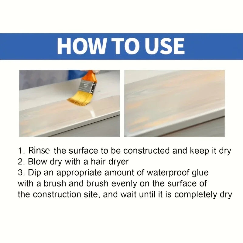 Clear Waterproof Sealant Coating, Invisible Leak Repair