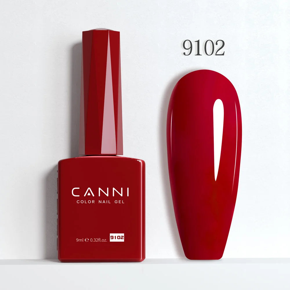 CANNI Gel Nail Polish TPO/HEMA FREE Gorgeous Christmas Red Color Winter Nails Full Coverage Soak Off UV LED Semi Permanent Gel