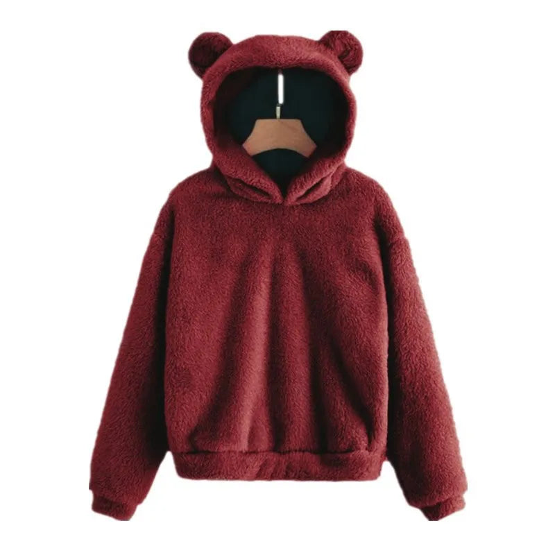 Women's Bunny Ear Hoodie - Plush Warm Long Sleeve Sweatshirt - photo 16