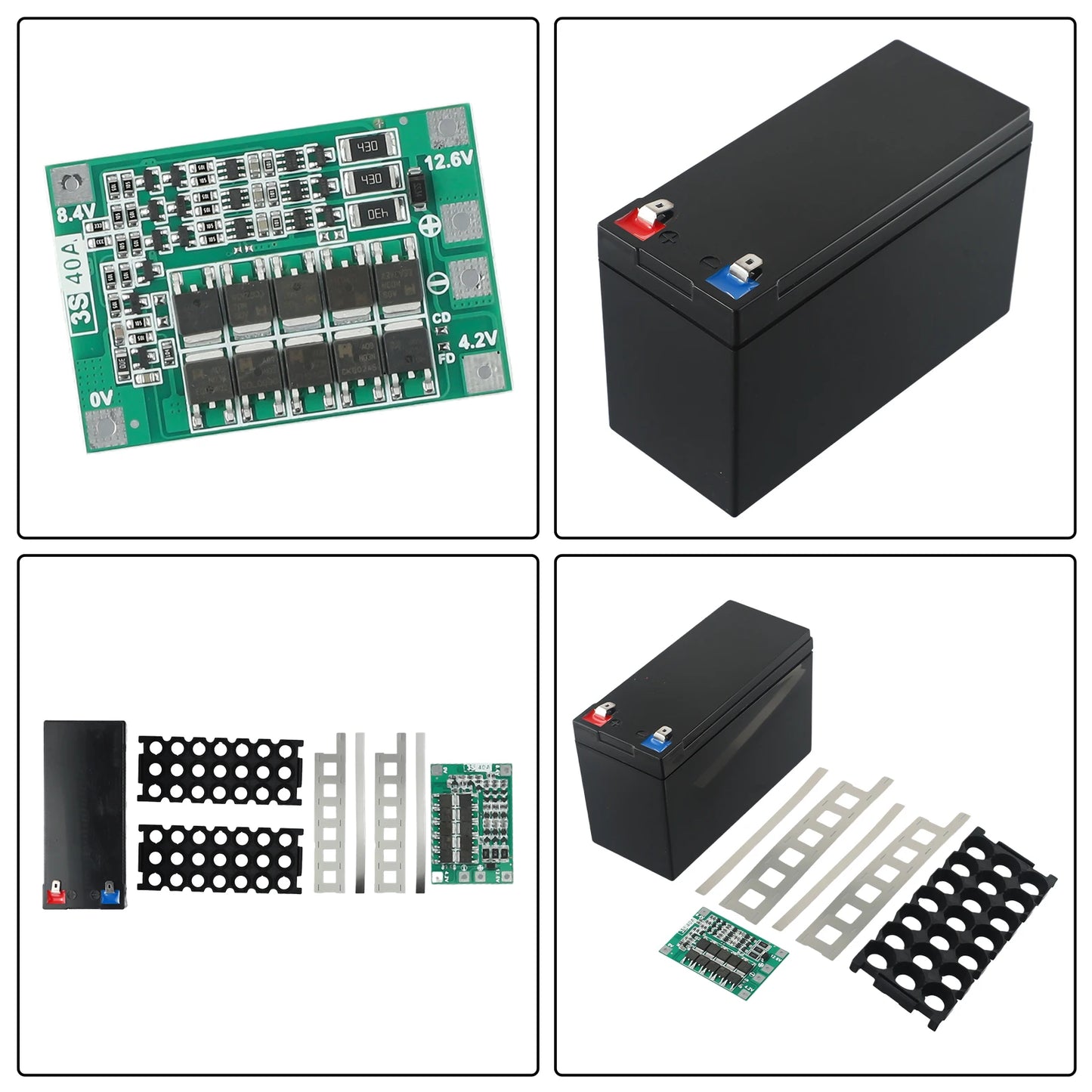 ABS Battery Case 12V 7Ah Battery Case Holder Fit 18 650 Cells 3x7 Nickel Strip Storage Box For 18 650 Battery DIY Battery Pack