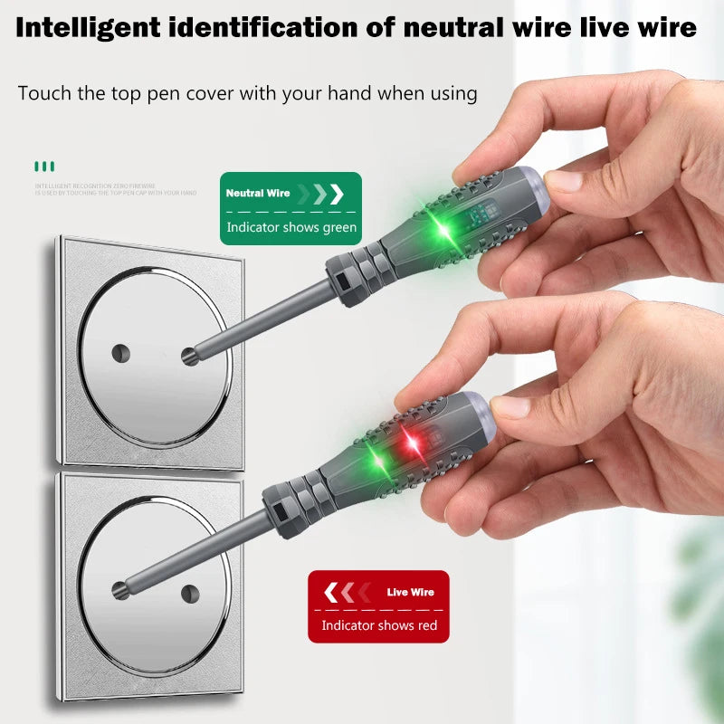 Electric Pen Slotting Phillips Screwdriver Neon Bubble Indication Power Test Tool Insulated Electrical Tools Voltage Tester