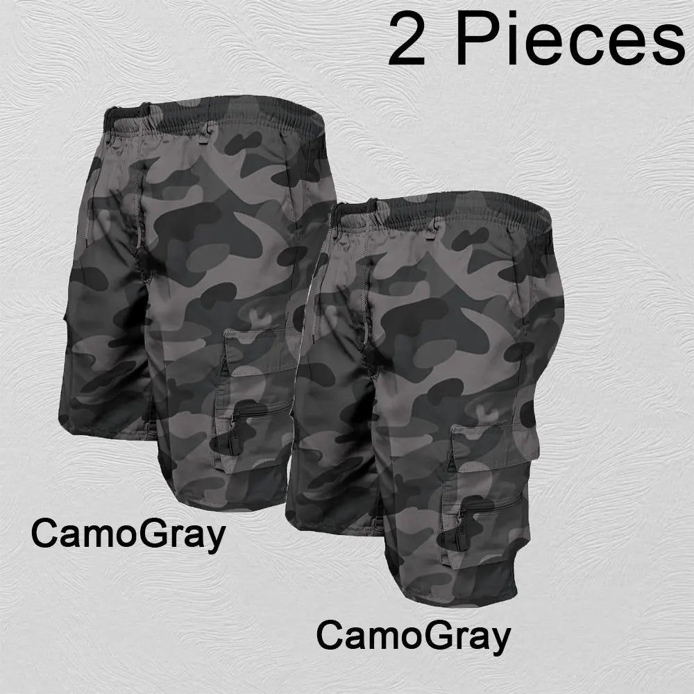 Men's Cargo Shorts – Casual Big Pocket Sports Slacks, Cargo Panel Trousers, Plus Size