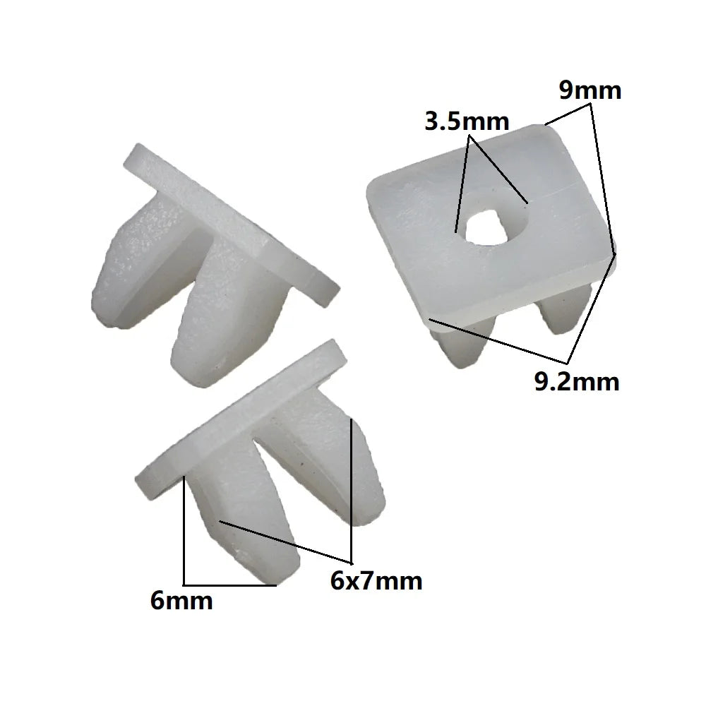 50 Pcs Car Fixed Screw Square Head Nut Screw Fixed Grommet Clip Plastic Snap In Fastener