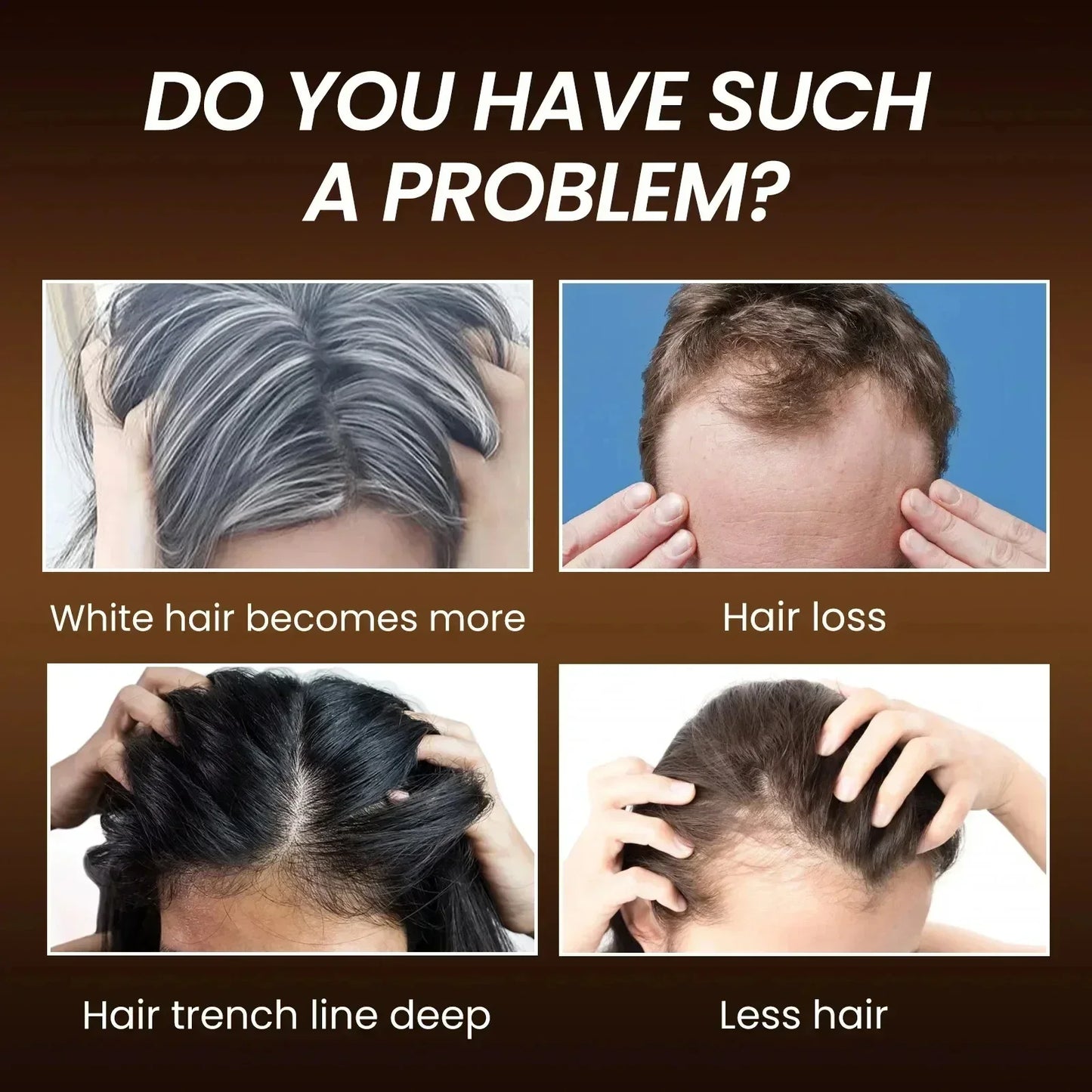 White hair killer, remove gray hair and restore natural hair color in 7 days