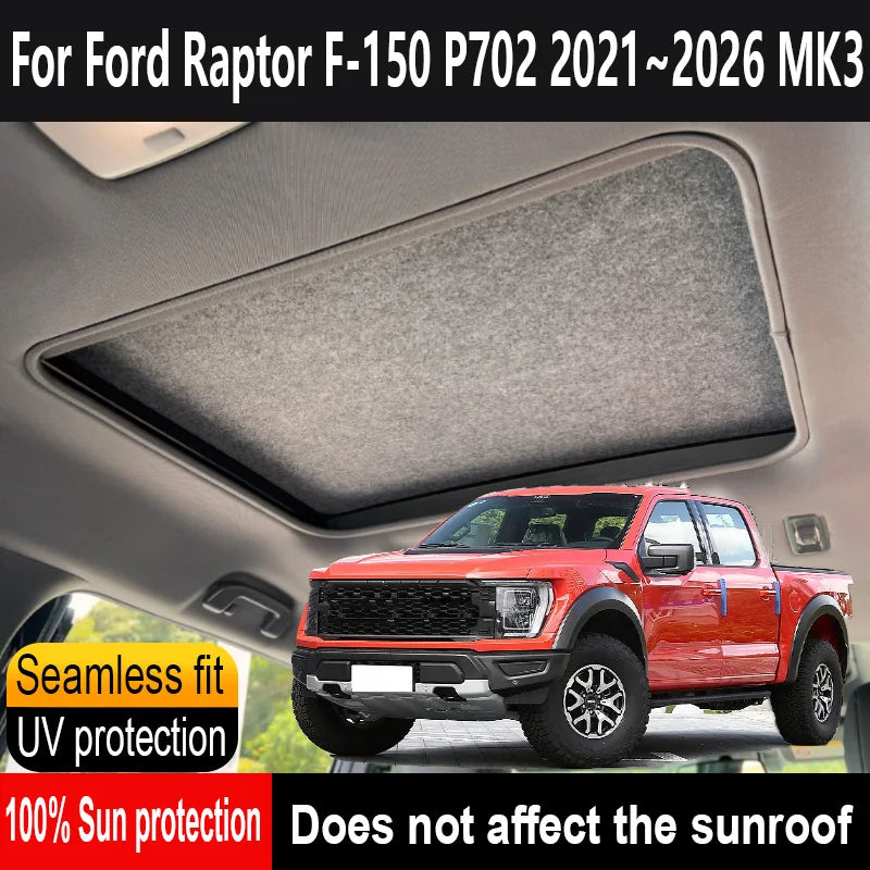 Sunroof Sunshade Insulation Visor for Ford F-150 Raptor 2021–2026 (2-Pack)