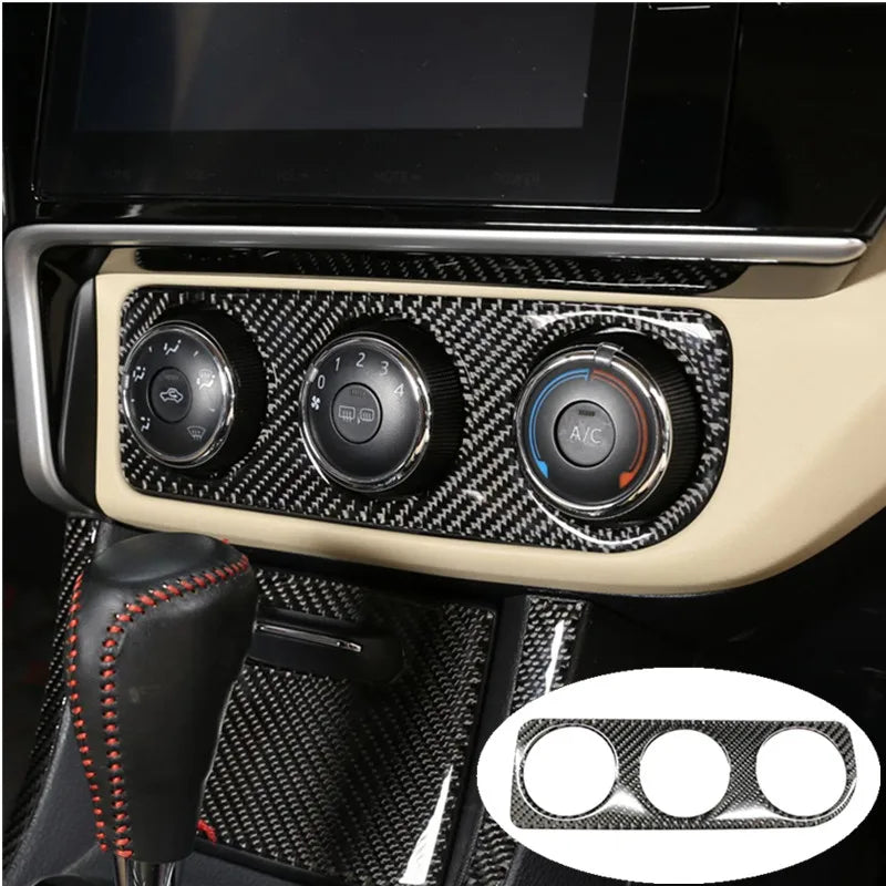 Black Carbon Fiber Car Interior Decoration Protection Sticker Auto Accessories For Toyota Corolla 2014 2015 2016 2017 2018