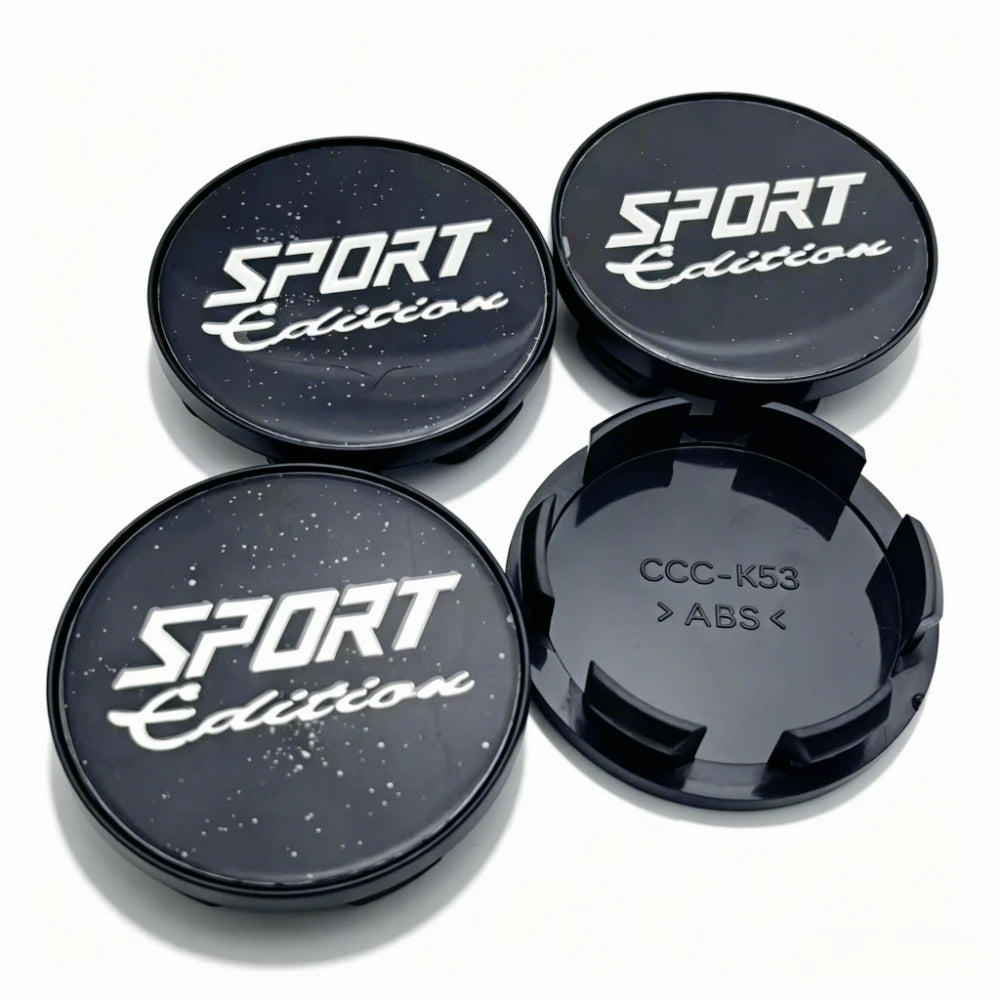4pcs Universal Sport Edition Logo Emblem Car Wheel Center Caps Hub Cap 53MM Clip 48MM Wheels Rim Hubcaps Dust Cover Accessories