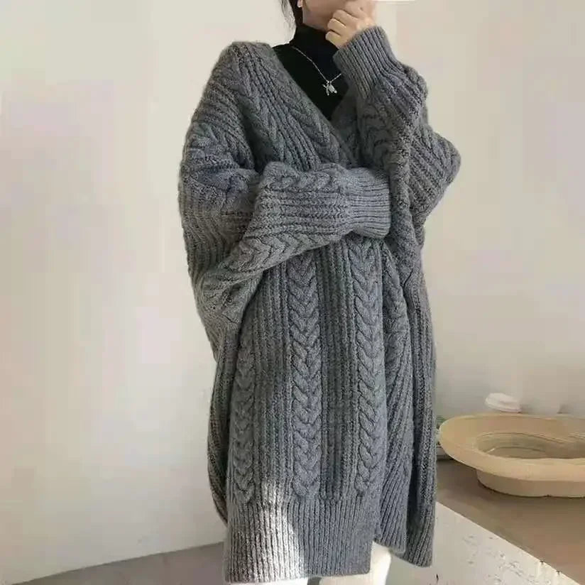 Cardigan for Women Korean Style Knitted Sweater Woman V Neck Coat Outerwear Long Sleeve Hot Youth Fashion Lightweight Harajuku