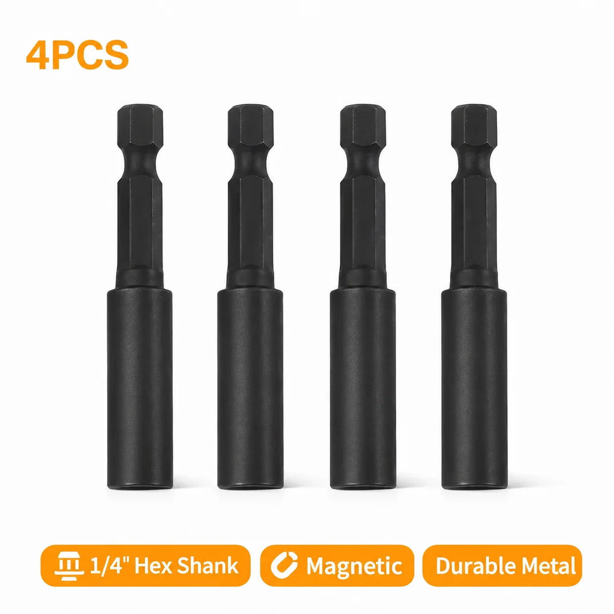 Rafford  60mm 1/4In Head Extension Rod Screwdriver Magnetic Transfer Extension Rod Extension Adapter
