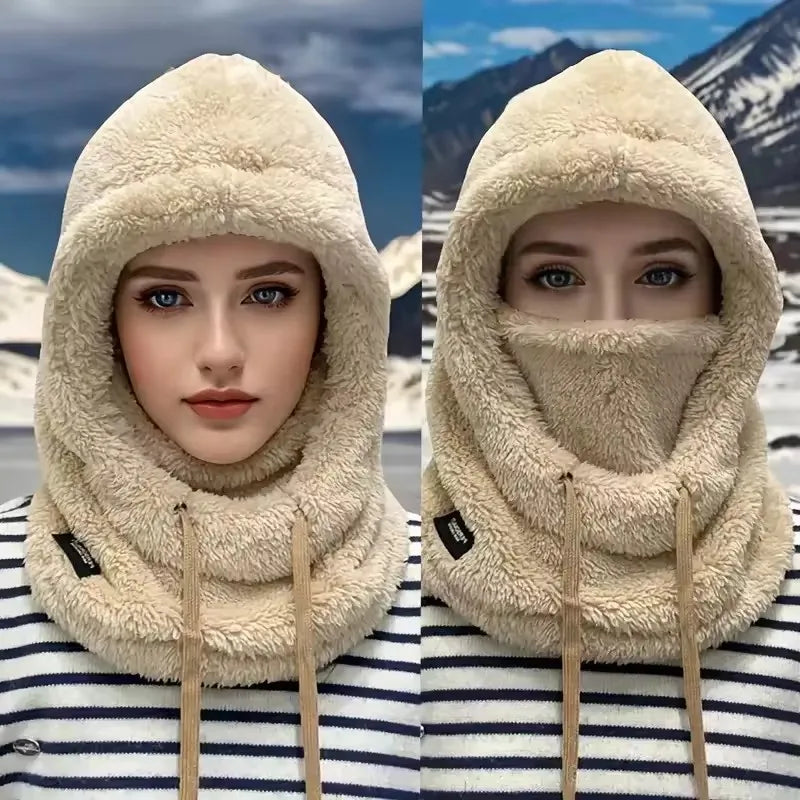 Fleece Balaclava Ski Hood, Windproof Face Cover