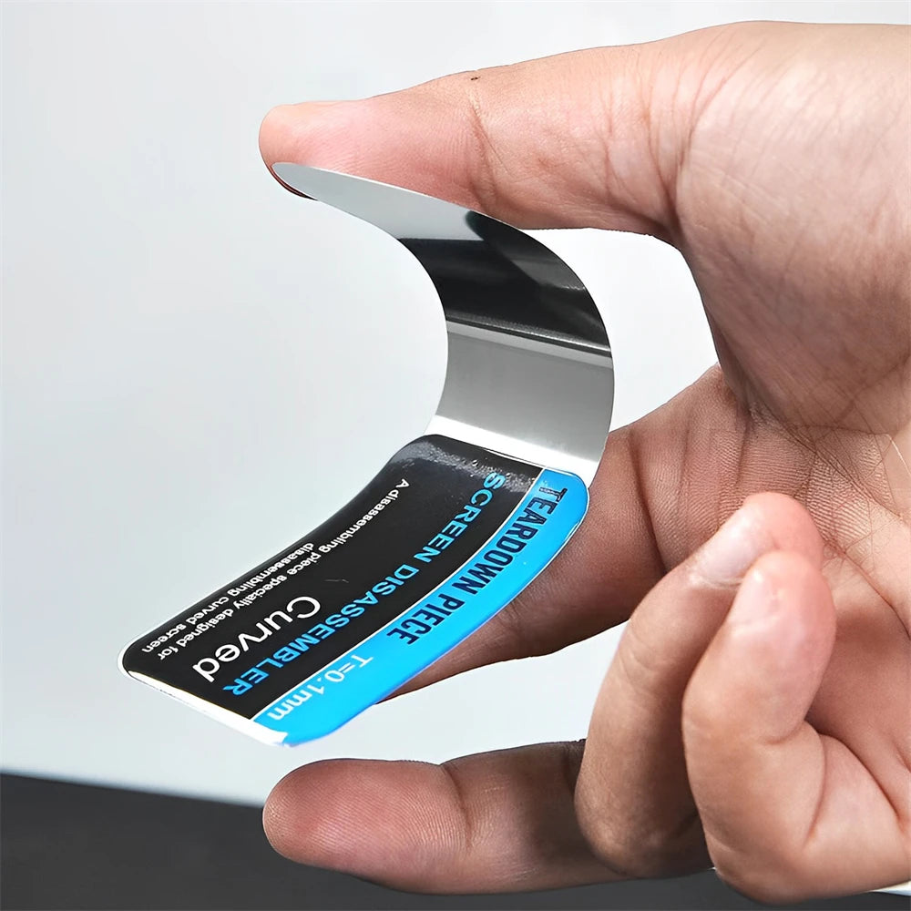 1-20Pcs Mobile Phone Curved LCD Screen Spudger Opening Pry Card Tools Ultra Thin Flexible Mobile Phone Disassemble Steel Metal