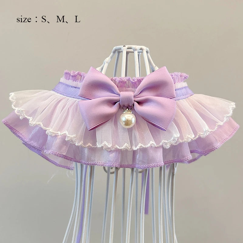 Princess Style Pet Scarf Collar - Cute Bow Tie Accessory for Cats and Dogs - photo 7