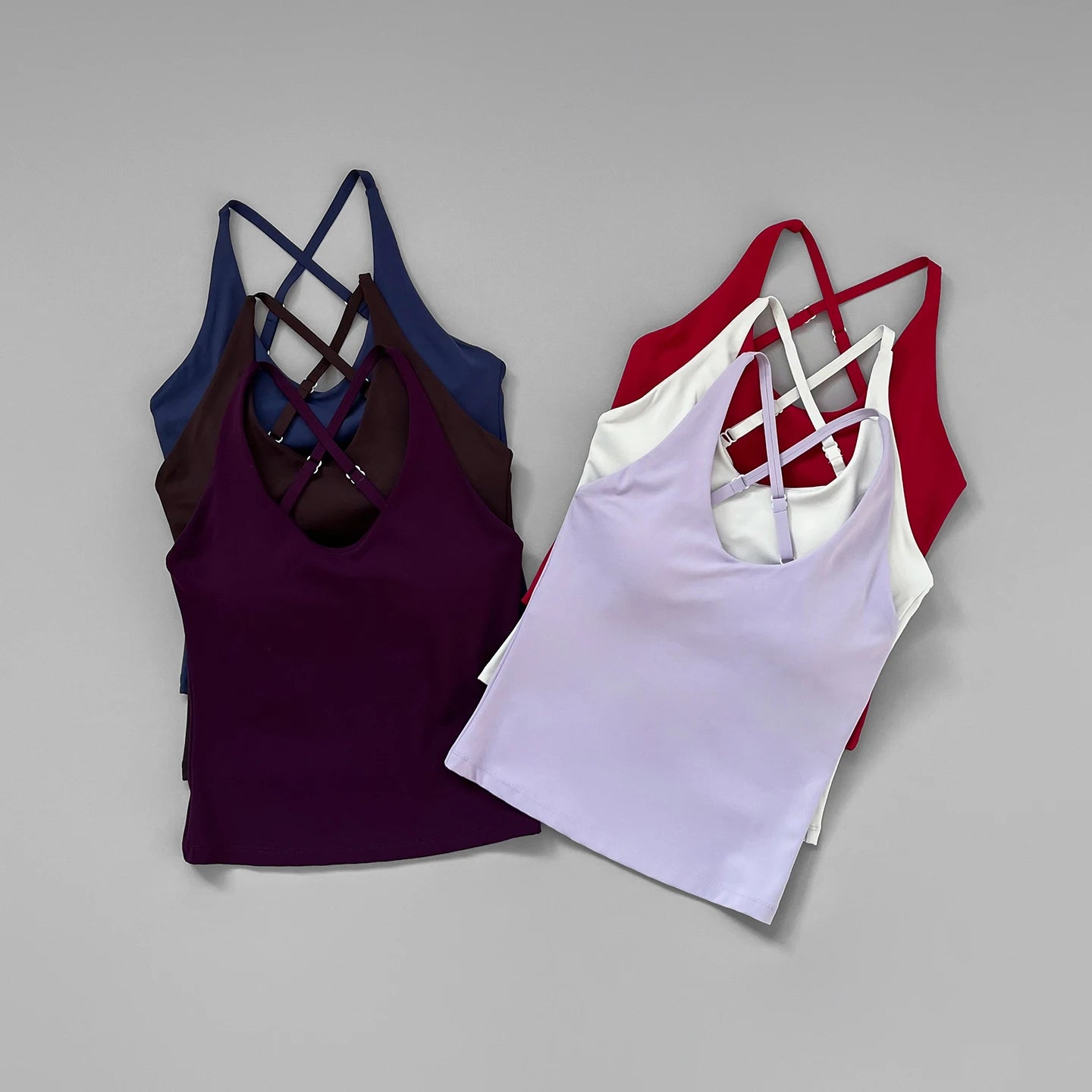 Women's Strappy Sports Bra — Beautiful-Back Padded Yoga Fitness Vest