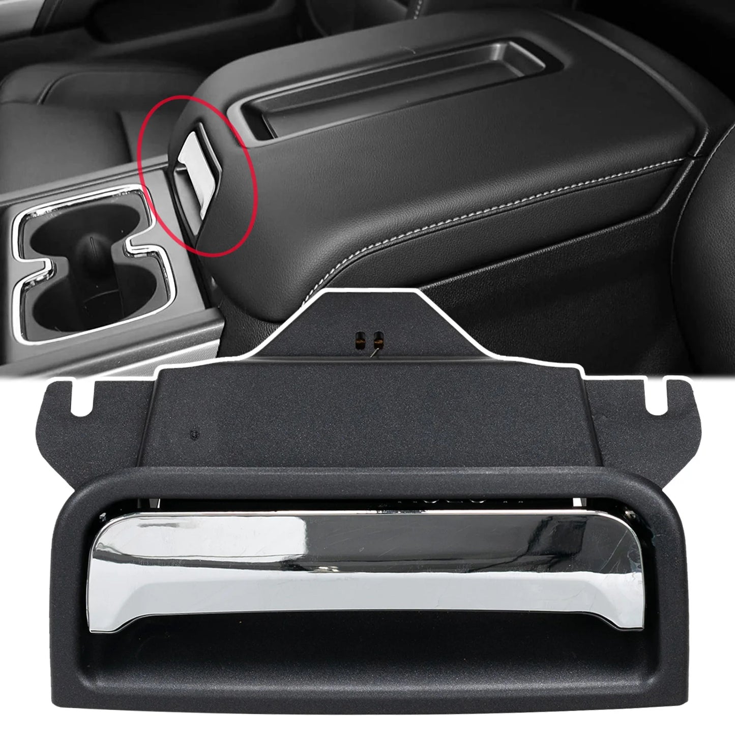Center Console Latch Handle Cover — Chevrolet Suburban & Tahoe / GMC Yukon (2015–2020)