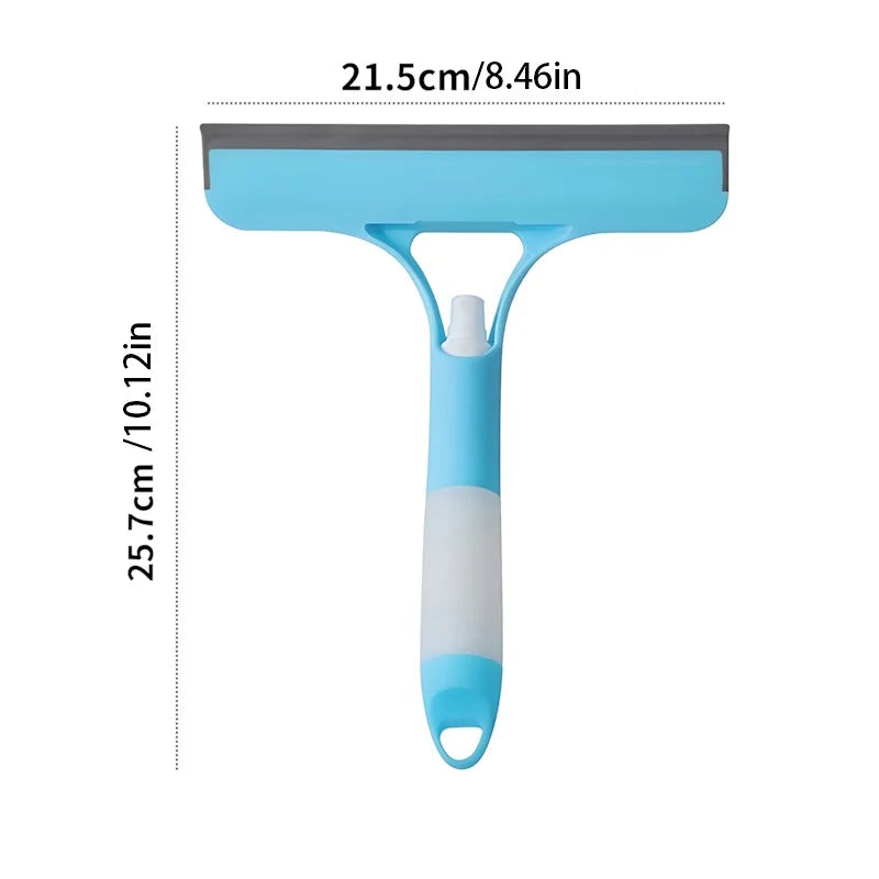 Blue Window Squeegee - Efficient Water Removal Wiper for Home Glass Mirrors Car Windows Cleaning