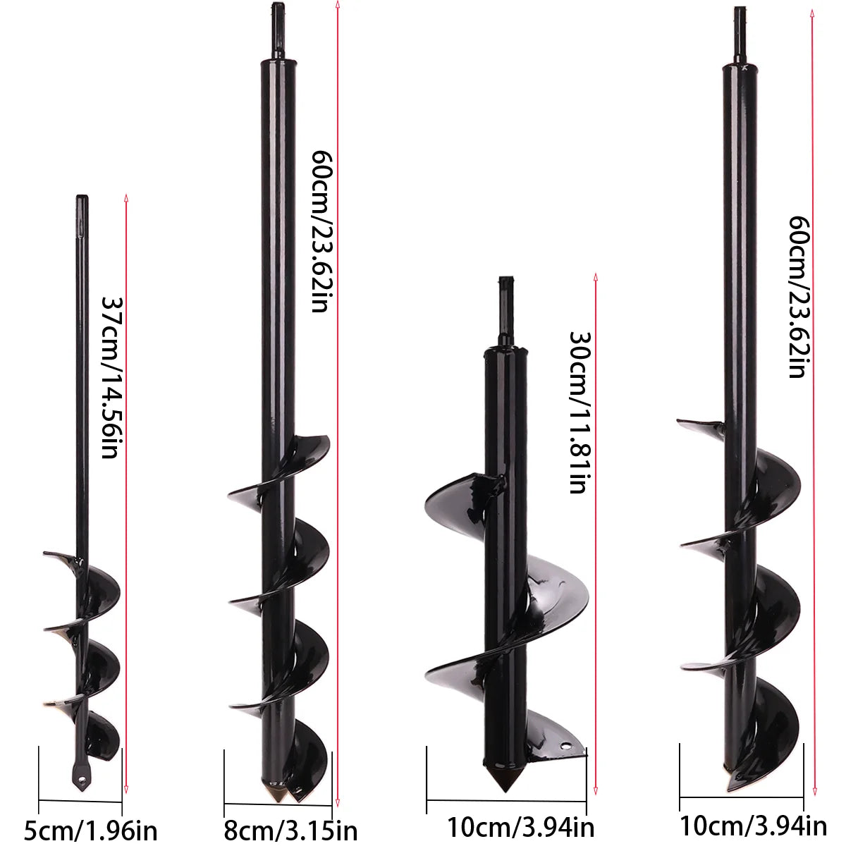 Spiral hole drill bit - Home planting spiral drill bit - Planting tool for loosening soil and digging holes, garden drill bit,