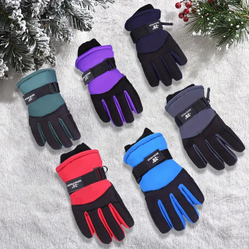 Kids Winter Ski Gloves - Thick Warm Non-Slip Grip, Ages 3 and Up - photo 2