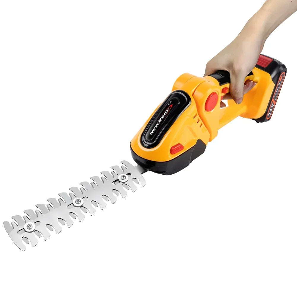 2-in-1 Cordless Hedge Trimmer & Grass Shear — 21V Battery Yard Tool