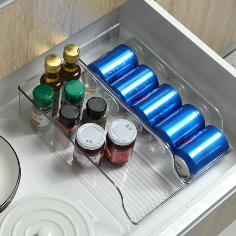 Fridge Soda Can Dispenser - Stackable Refrigerator Storage Bin - photo 2