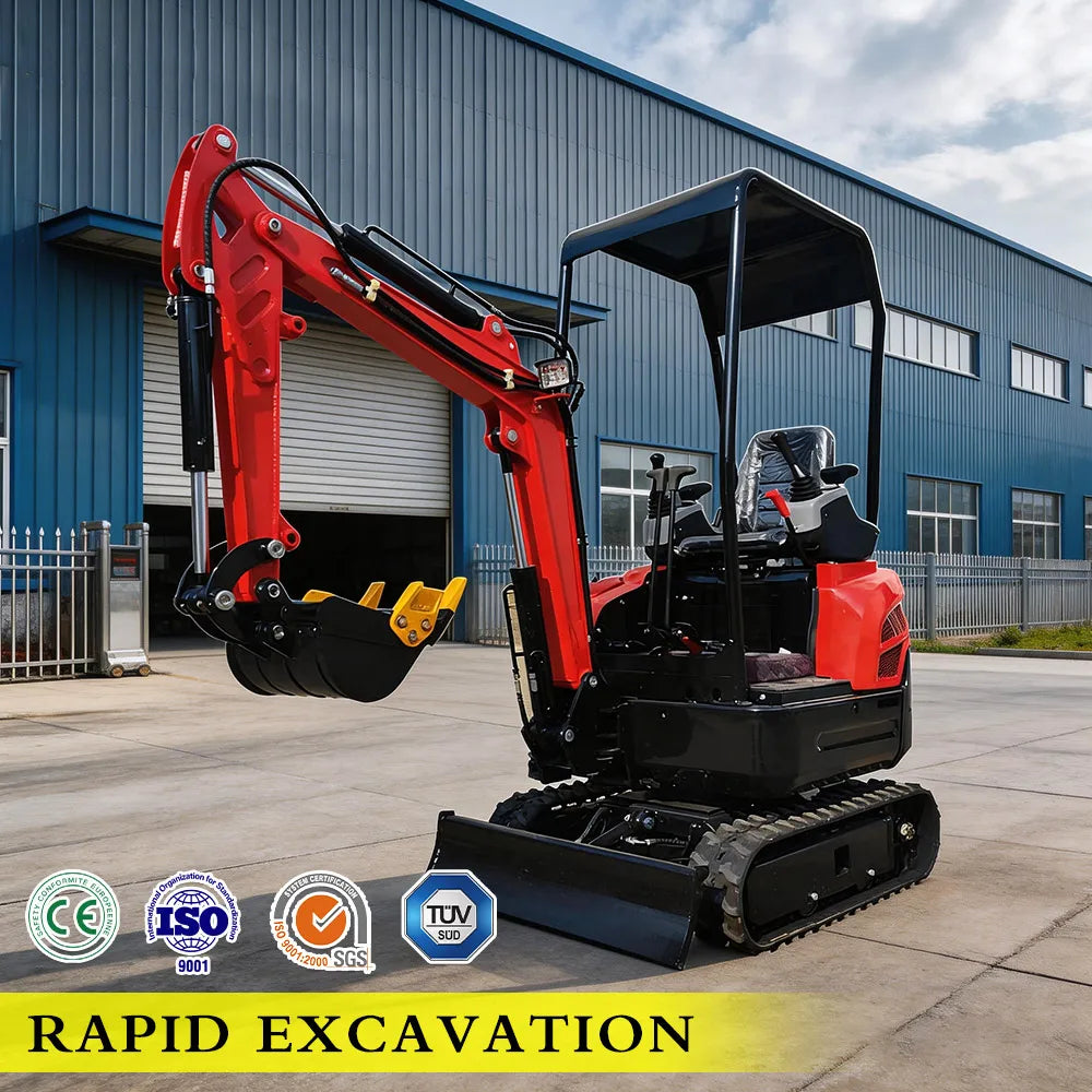 Mini Excavator 1.8 Ton 360° Rotation Kubota Engine Hydraulic Crawler Digger 0.8-2T CE EPA Euro 5 Small Excavator Free Shipping