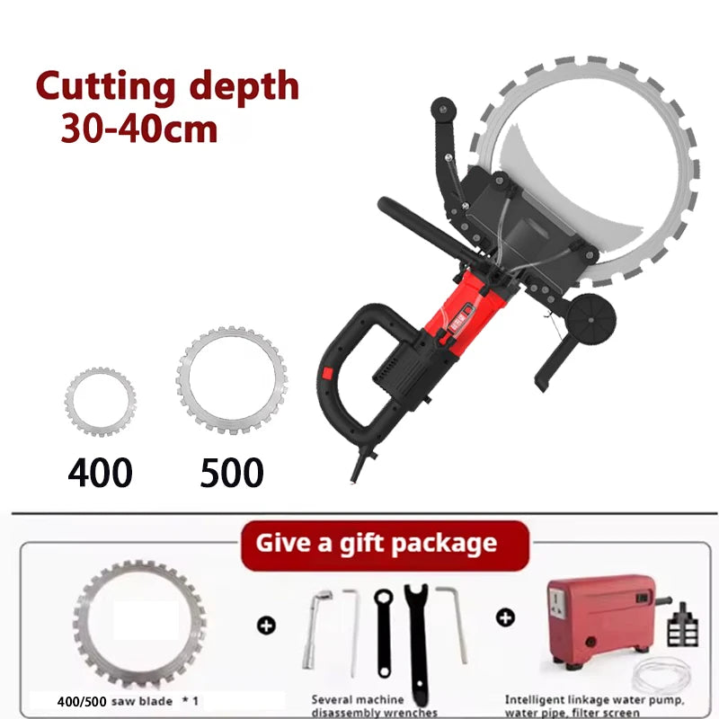 Concrete Ring Saw 300/400/500mm — Electric Wall Cutter for Reinforced Concrete