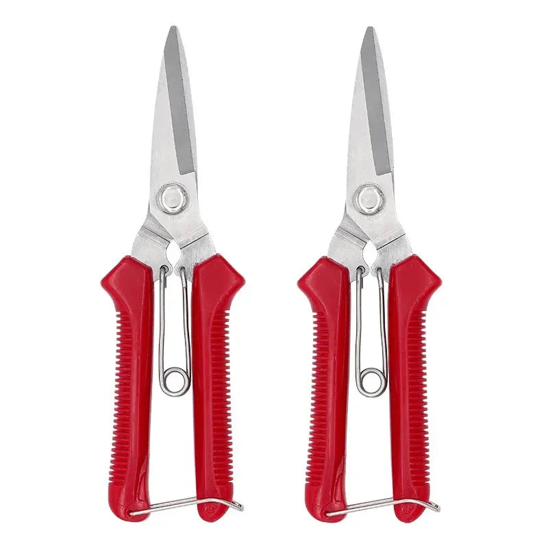 Straight Head Pruning Shears Non-slip HandleStainless Steel Outils Manuels Household Bonsai Garden Scissors Pruing Shear