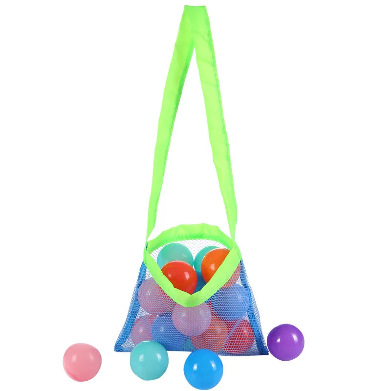 Ultralight Outdoor Mesh Beach Bag For Kids Children Beach Shells Toys Clothes Pocket Toy Storage Organiser Foldable Portable Bag