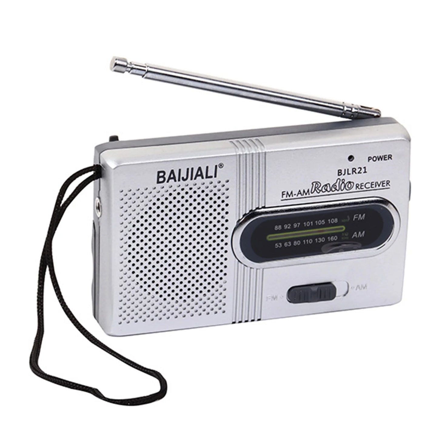 Radio FM/AM Small Portable Radio Battery Operated Radio Full-wave Band World Receiver Telescopic Antenna Built-in Speaker