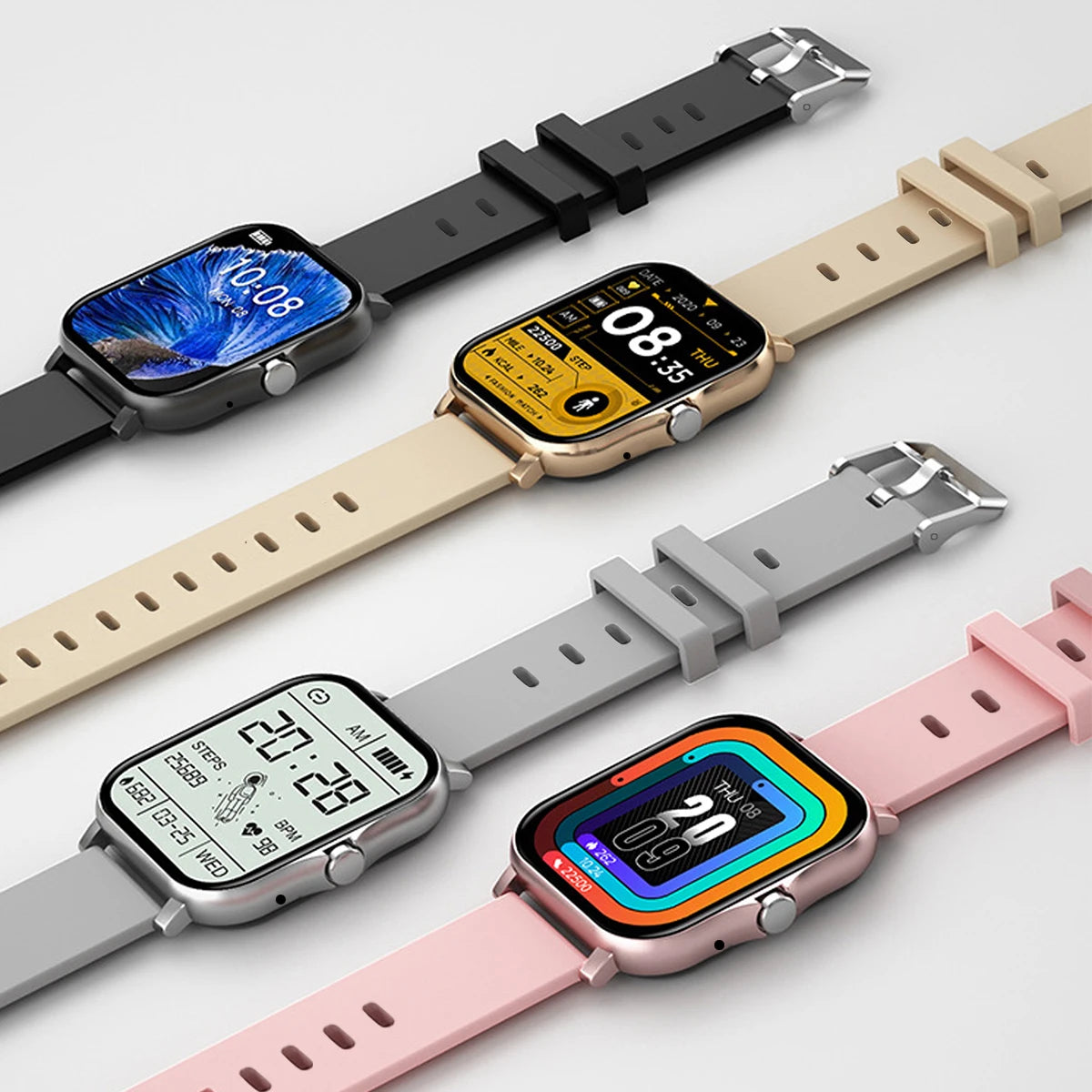 NEW 2026 Fashion SmartWatch Android Phone 2.01" Color Screen Full Touch Custom Dial Watch Women Bluetooth Call Smart Watch Men