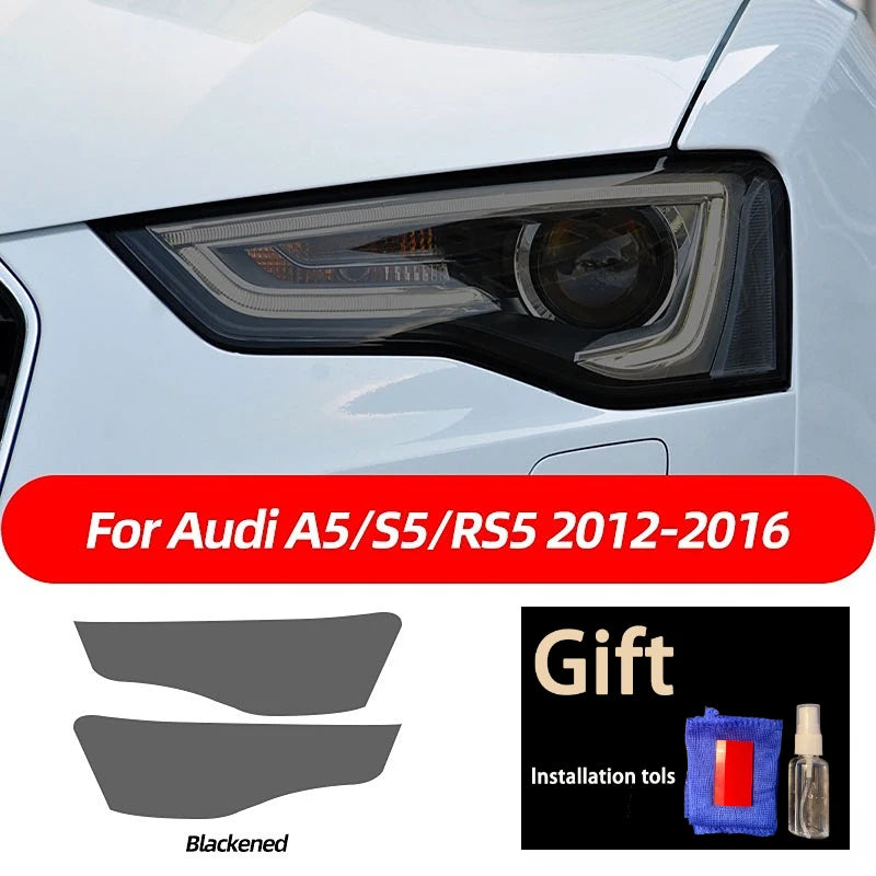 Smoked Black TPU Sticker Car Headlight Protective Film For Audi A3 8V S3 A4 B8 B9 A5 A6 S6 C8 A7 A8 D4 TT TTS Q3 Q5 Q7 Q8 RSQ8