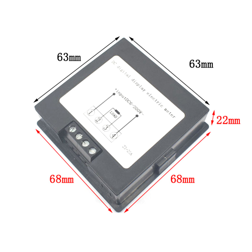 DC 6-200V 20A Voltage Current Meter LCD Digital Display Power Consumption Impedance Multi-Function Meter Tester Tools With Alarm