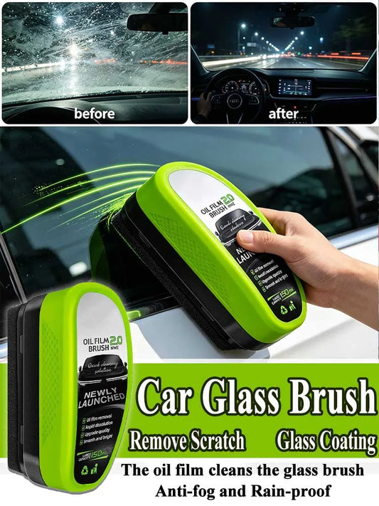 Windshield Oil Film Remover Sponge – Car Glass Cleaner Brush