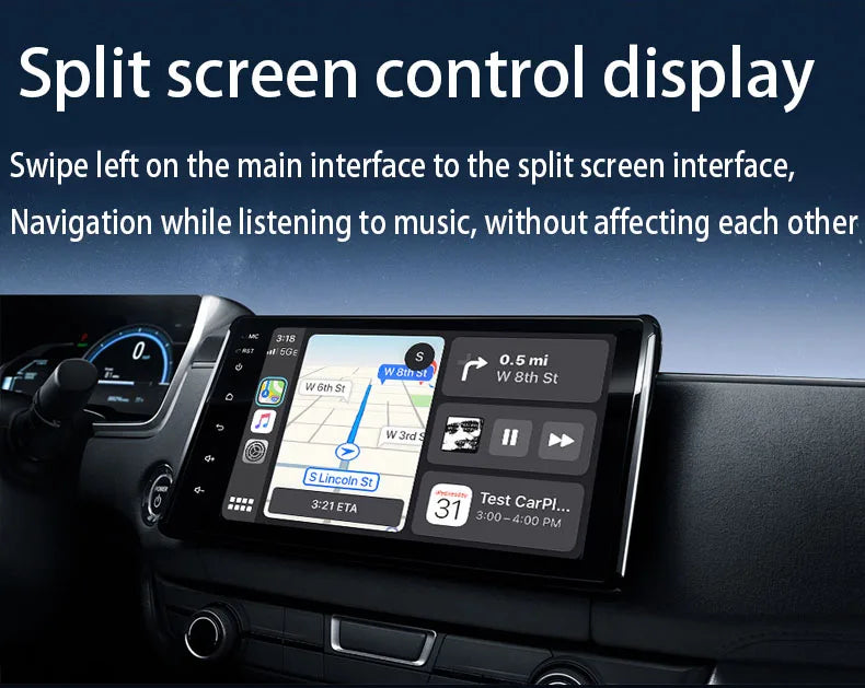 2025 New Wireless Carplay Adapter with Wireless Android Auto Voice Control 2-in-1 Intelligent Automatic WiFi Connection Suitabl