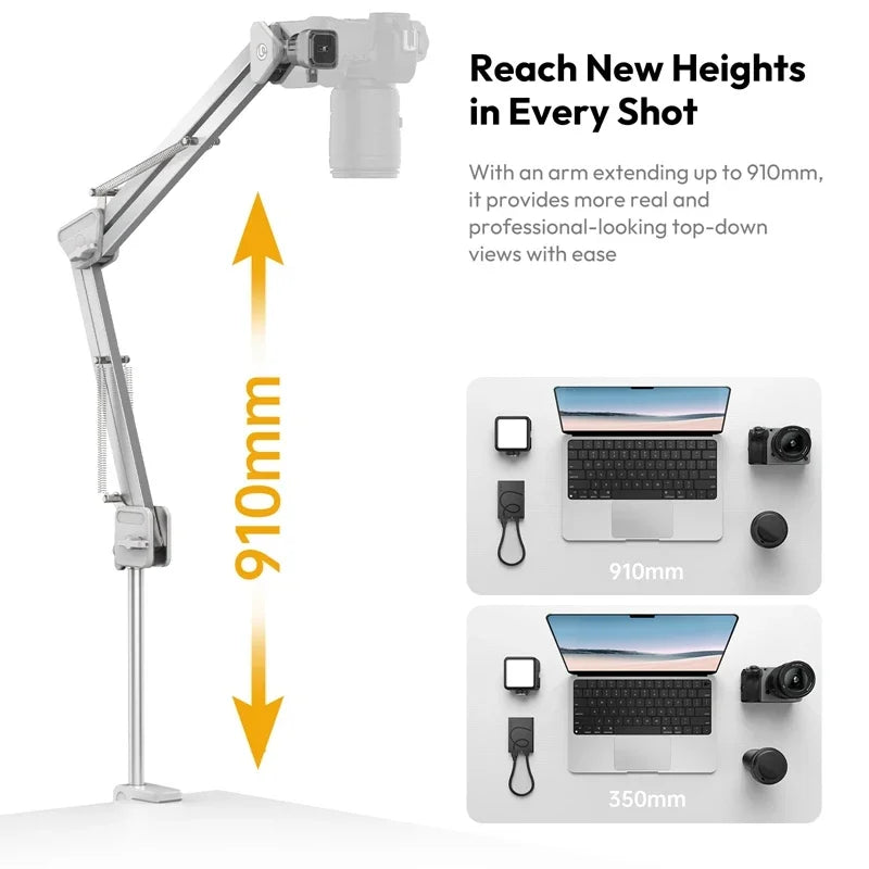 Original Ulanzi TH04 Dragon Camera Overhead Mount  Phone SLR Microphone Cantilever Bracket  Desktop Shooting Live Streaming