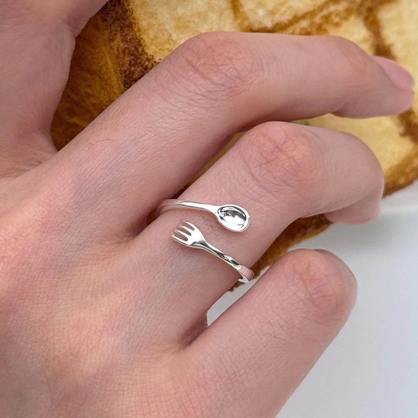 PANJBJ 925 Sterling Silver Hollow Out Rings For Women Three Layered Cross Punk Irregular Vintage Jewelry Gift Dropshipping