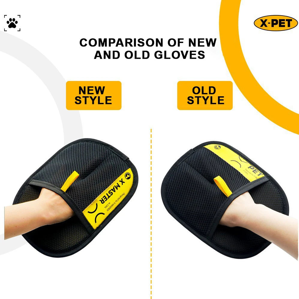 Large Electrostatic Pet Hair Removal Grooming Gloves – Static Fur Remover for Cat & Dog | Sofa, Carpet & Clothes
