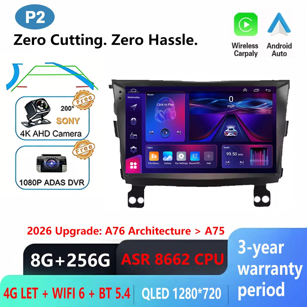 Android 16 Carplay Auto Car Radio For SsangYong Tivoli 2015 - 2022 Multimedia Player Auto Radio GPS Navigation TV Head Unit