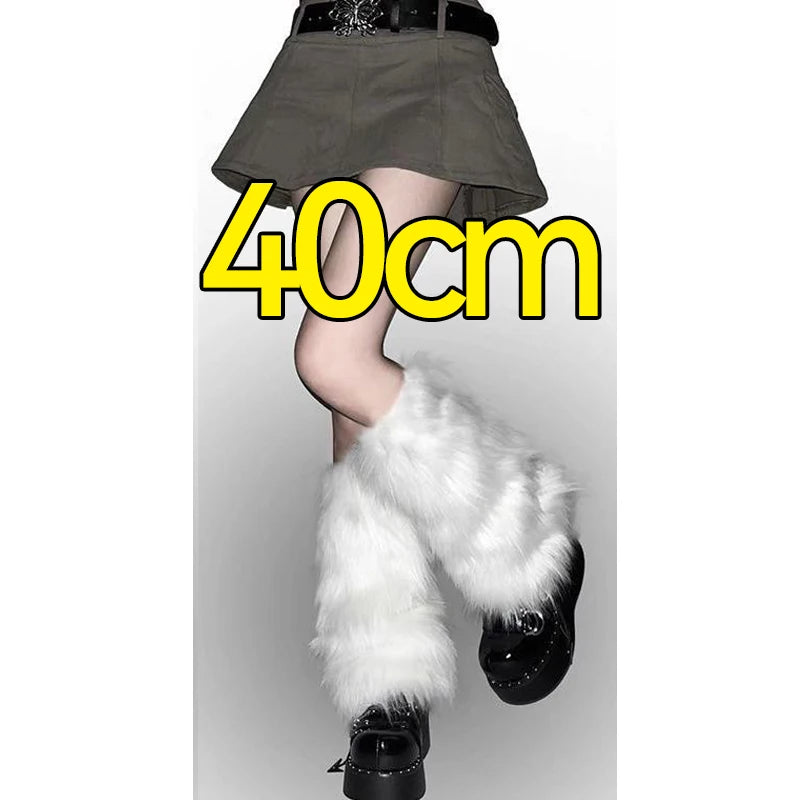 Women's Faux Fur Leg Warmers, Knee Length