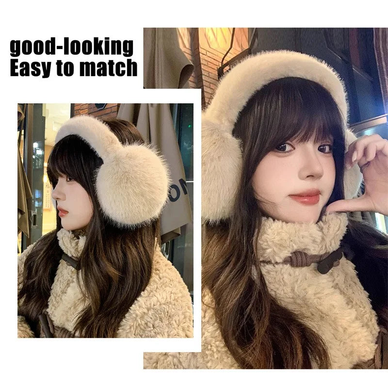2024 Fashion Autumn Winter Earmuffs Women Men Warm Cute Plush Solid Color Ear Muffs Outdoor Cold Protection Ear-Muffs Ear Cover