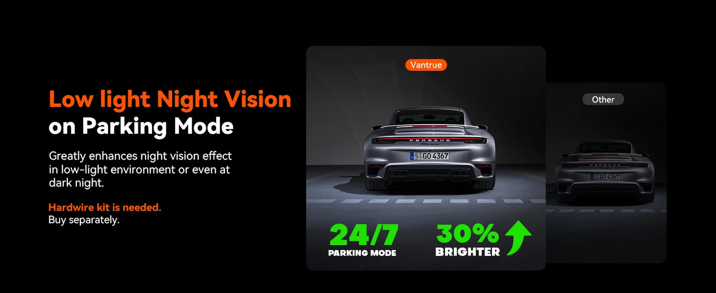 Vantrue N5 DashCam 4 Channel WiFi 360° All Sides  STARVIS 2 IR Night Vision Voice Control GPS Car Dash Cam Support 512GB Max