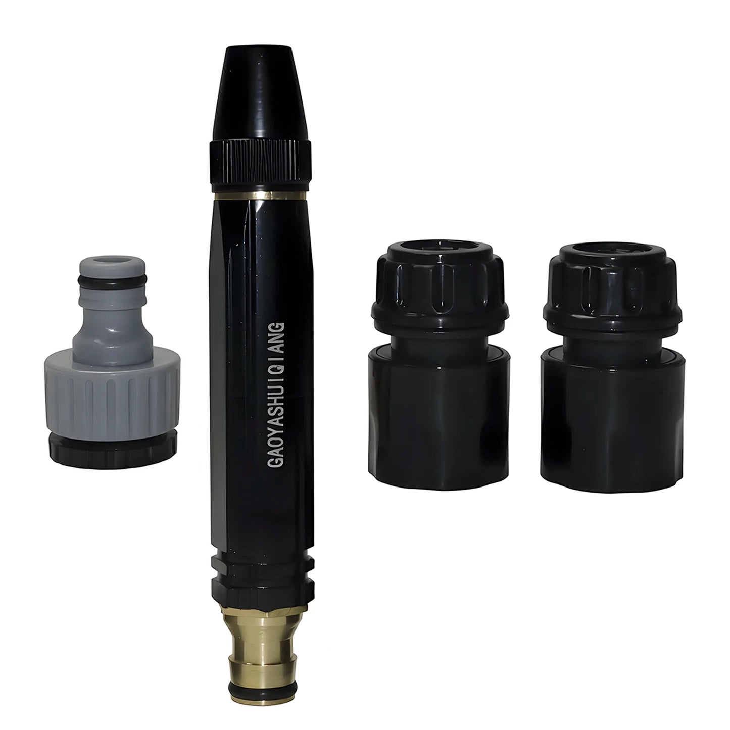 4-piece set Adjustable Car Wash Water Gun High Pressure Metal Car Wash Straight Nozzle Washer Spray Sprinkler Car Washing Tool