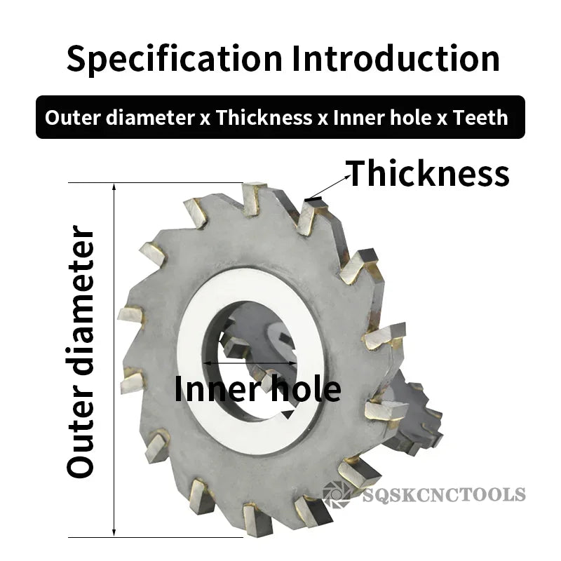 Three-Side Indexable Disc Milling Cutter — Tungsten Steel CNC Tool