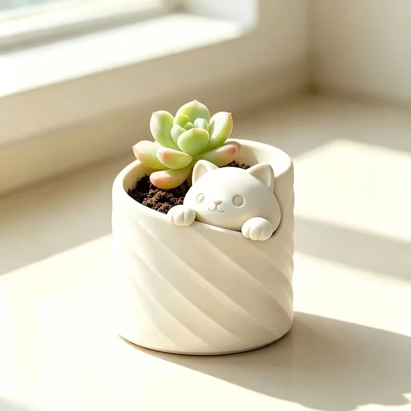 Cat-Shaped Wall Kitchen Organizer - Hooks & Spice Shelf – photo 2