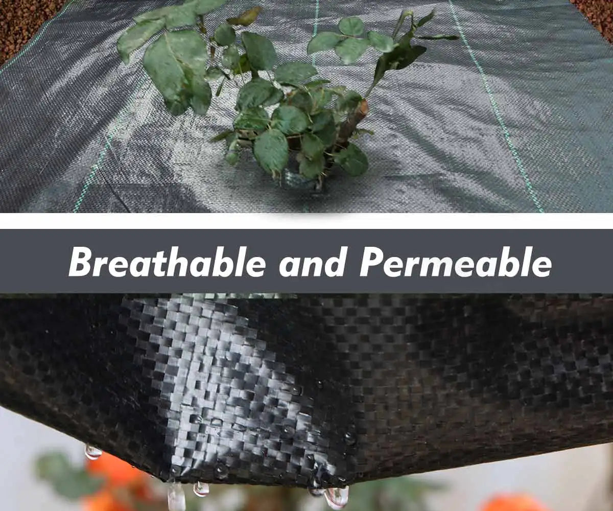 PP Woven Weed Control Fabric for Plant Anti Grass Agricultural Mulch Cloth Greenhouse Weeding Mat Water Permeable Ground Cover