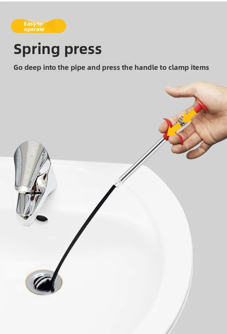 Pipe Unblocker Uncover Pipes Heavy Duty Four Jaw Opener Manual Clamping Drain Cleaner Telescopic Sewer Dredging Tool