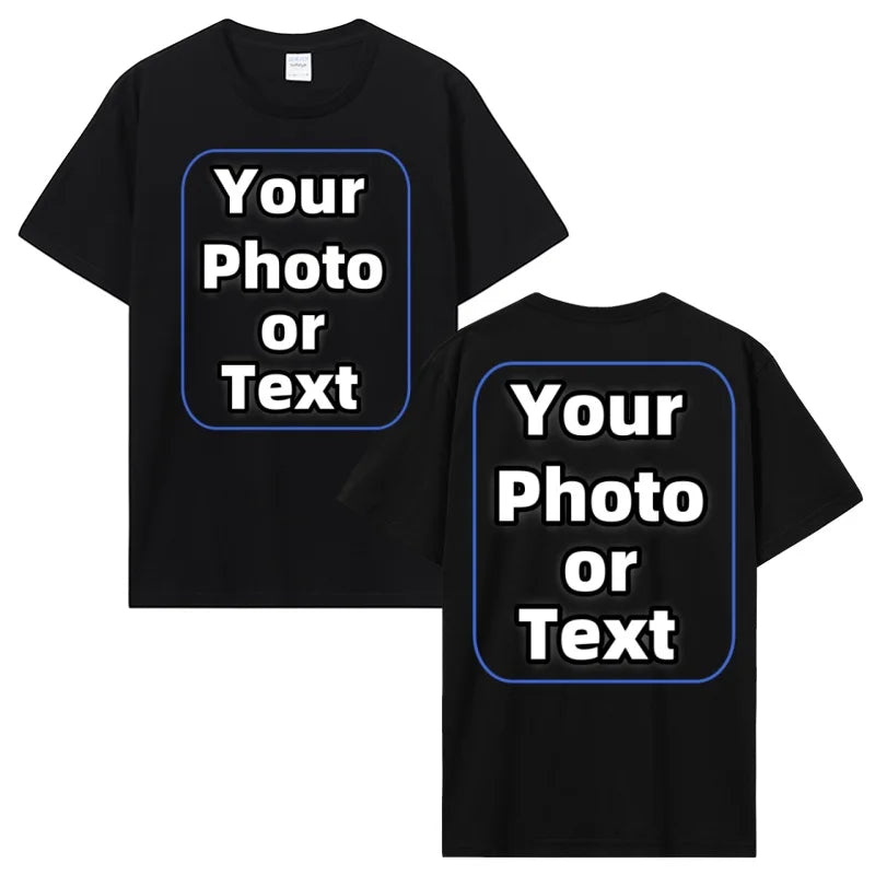 Custom T Shirt Make Your Design Logo Text Cotton Tshirt Personalized Gift Customized Your Design T-shirt Diy Men Women Tees Tops