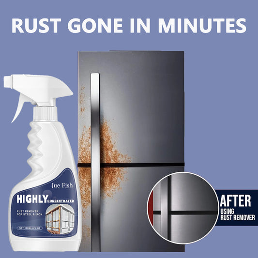 Heavy Duty Rust Remover Spray Fast Acting Rust Dissolver & Anti-Rust Coating for Metal, Car, Tools Multi-Surface Cleaner 120ml