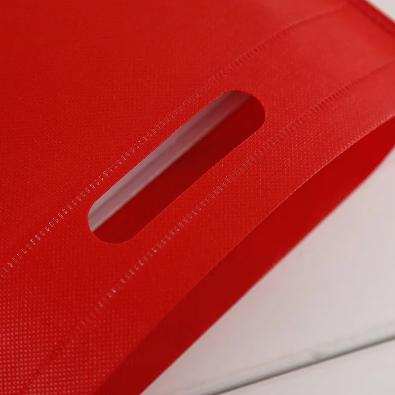 50pieces Nonwoven Storage Bags Eco-friendly and Reusable Nonwoven Shopping Bags Gifts Promotional Tote Bags